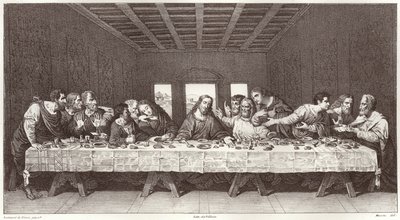 Het Laatste Avondmaal door Leonardo da after Vinci